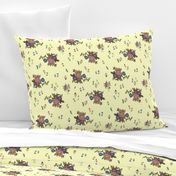 Granny's Garden Chintz - Lemon Yellow, medium 