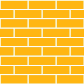 Six Inch Yellow Gold Horizontal Brick Wall