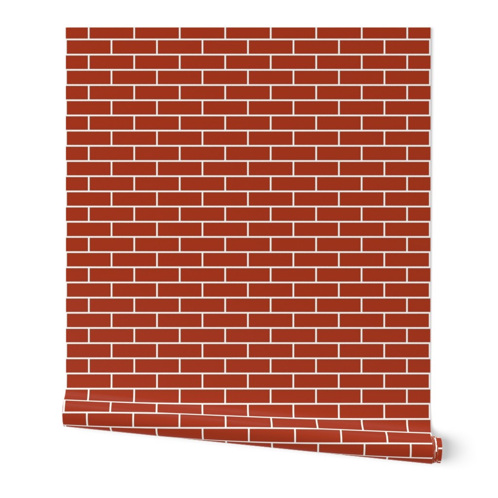 Three Inch Chinese Red Horizontal Brick Wall