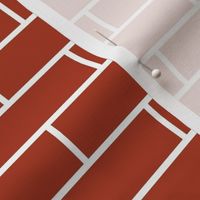 Three Inch Chinese Red Horizontal Brick Wall