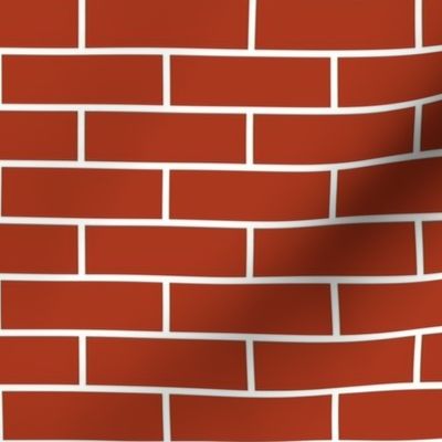 Three Inch Chinese Red Horizontal Brick Wall