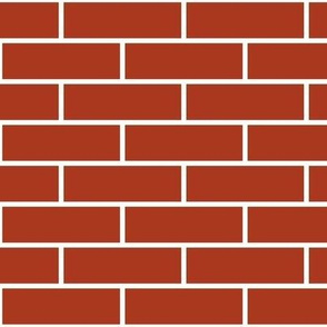 Three Inch Chinese Red Horizontal Brick Wall