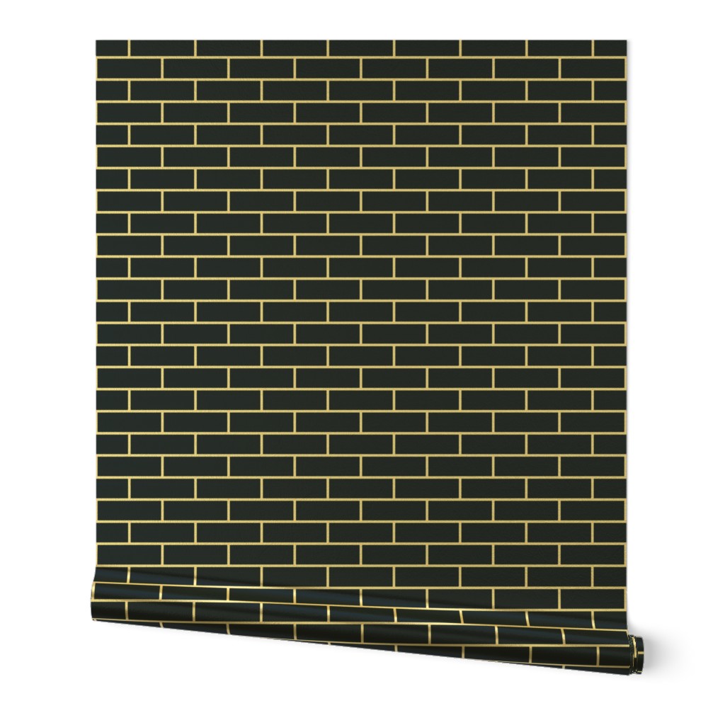 Three Inch Navy Blue Horizontal Brick Wall