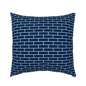 Three Inch Navy Blue Horizontal Brick Wall