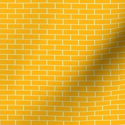 One Inch Yellow Gold Horizontal Brick Wall