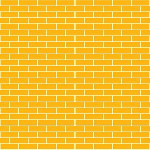 One Inch Yellow Gold Horizontal Brick Wall
