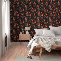Halloween orange cats Wallpaper