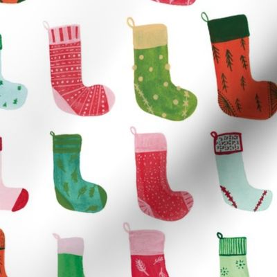 Charming Painted Christmas Stockings 