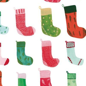 Charming Painted Christmas Stockings 