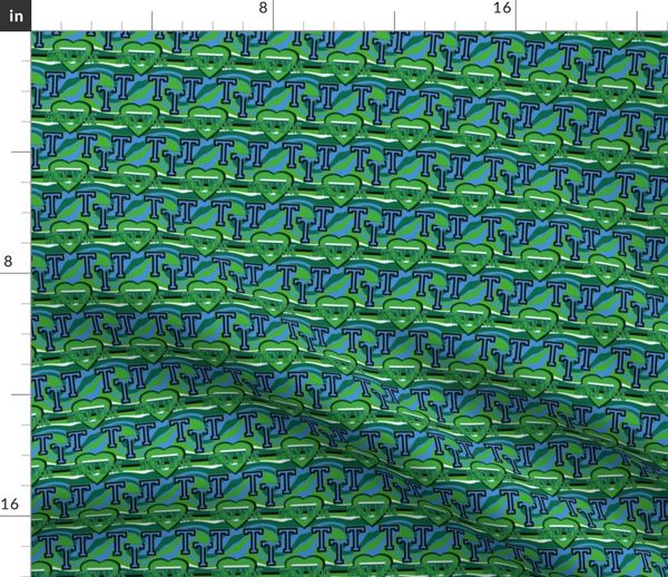 Tulane University Small Scale Stripes H - Spoonflower