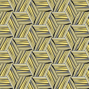 Quilting in Yellow Gray Pantone 2021 with Black and White No 6