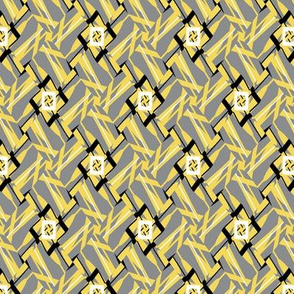 Quilting in Yellow Gray Pantone 2021 with Black and White No 8