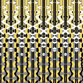 Metamorphosis Quilting in Yellow Gray Pantone 2021 with Black and White No 4