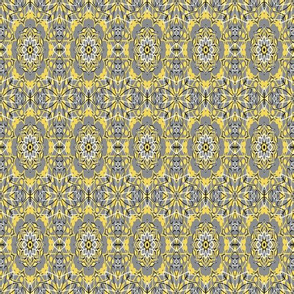 Quilting in Yellow Gray Pantone 2021 with Black and White No 14