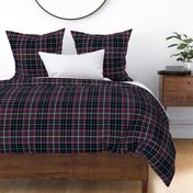 Plaid Burgundy Blue Silver Black