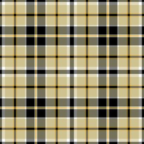 Plaid in Black White Gold and Yellow