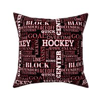 ABC's  Hockey Alphabet  Terms Words Lettering Red Black White