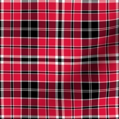 Plaid  in Red Black White