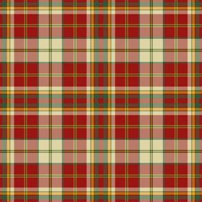Plaid in Red Green Gold White Tan All Fall