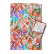 Leaf Dance | Red Orange Cyan Green Violet Gray