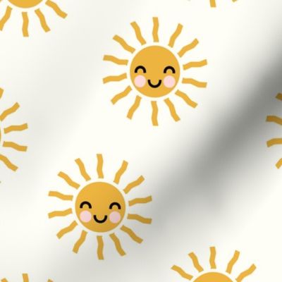 Sunshine - cute suns - cream - LAD19