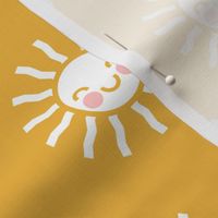 Sunshine - cute suns - golden yellow - LAD19