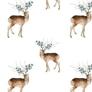 4" Woodland Fairytale Deer - White