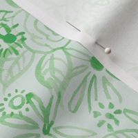 Stamped Watercolor Floral // Green