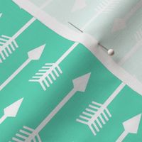 straight arrows on mint teal large