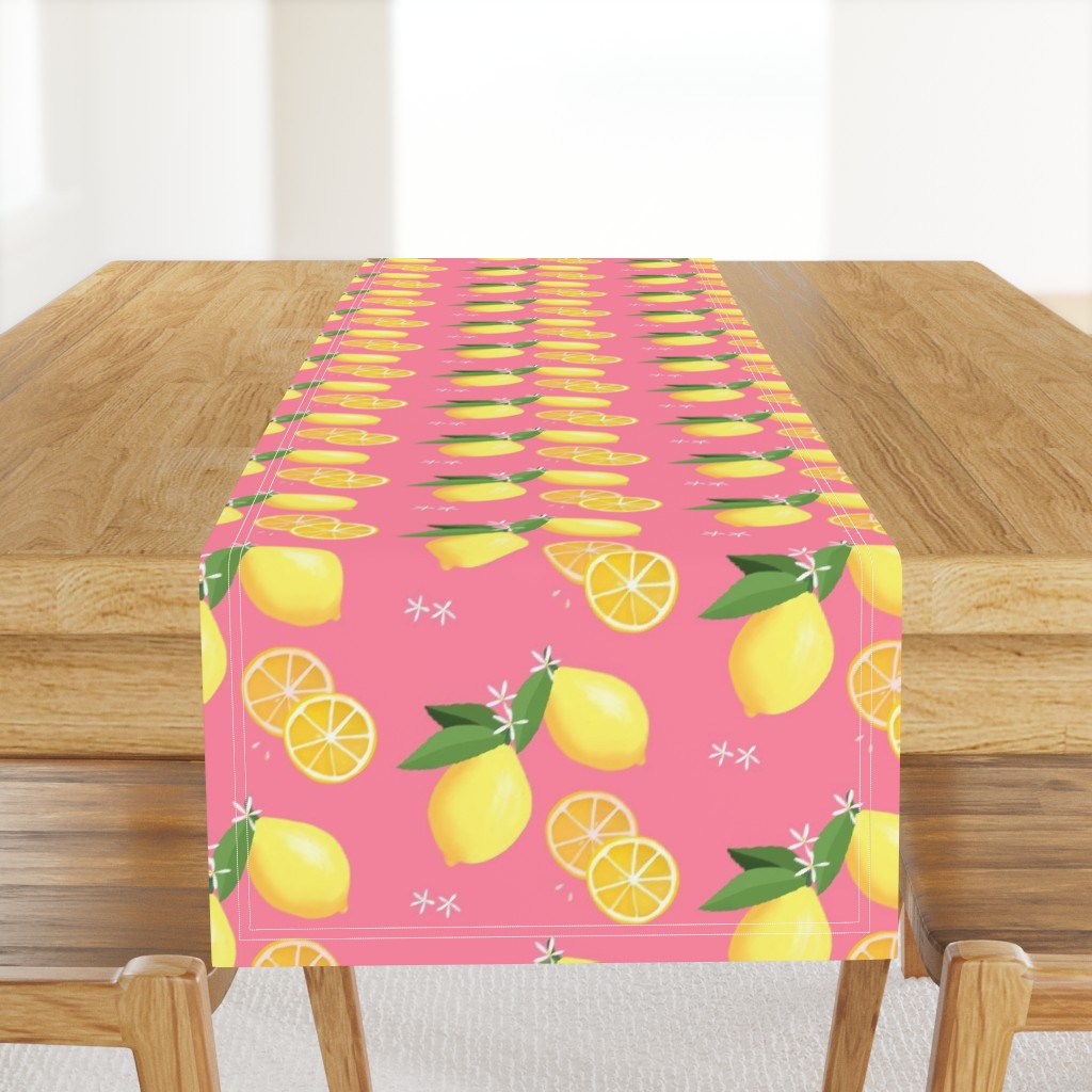 lemon love on pink
