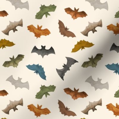 Boho Bats / Cream - Halloween