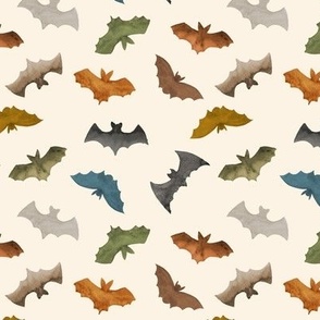 Boho Bats / Cream - Halloween