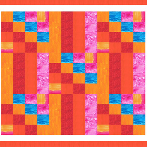 Cheater Quilt in Bright Watercolors