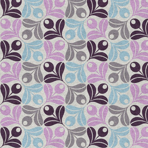 Abstract Olive Flower - lavender 