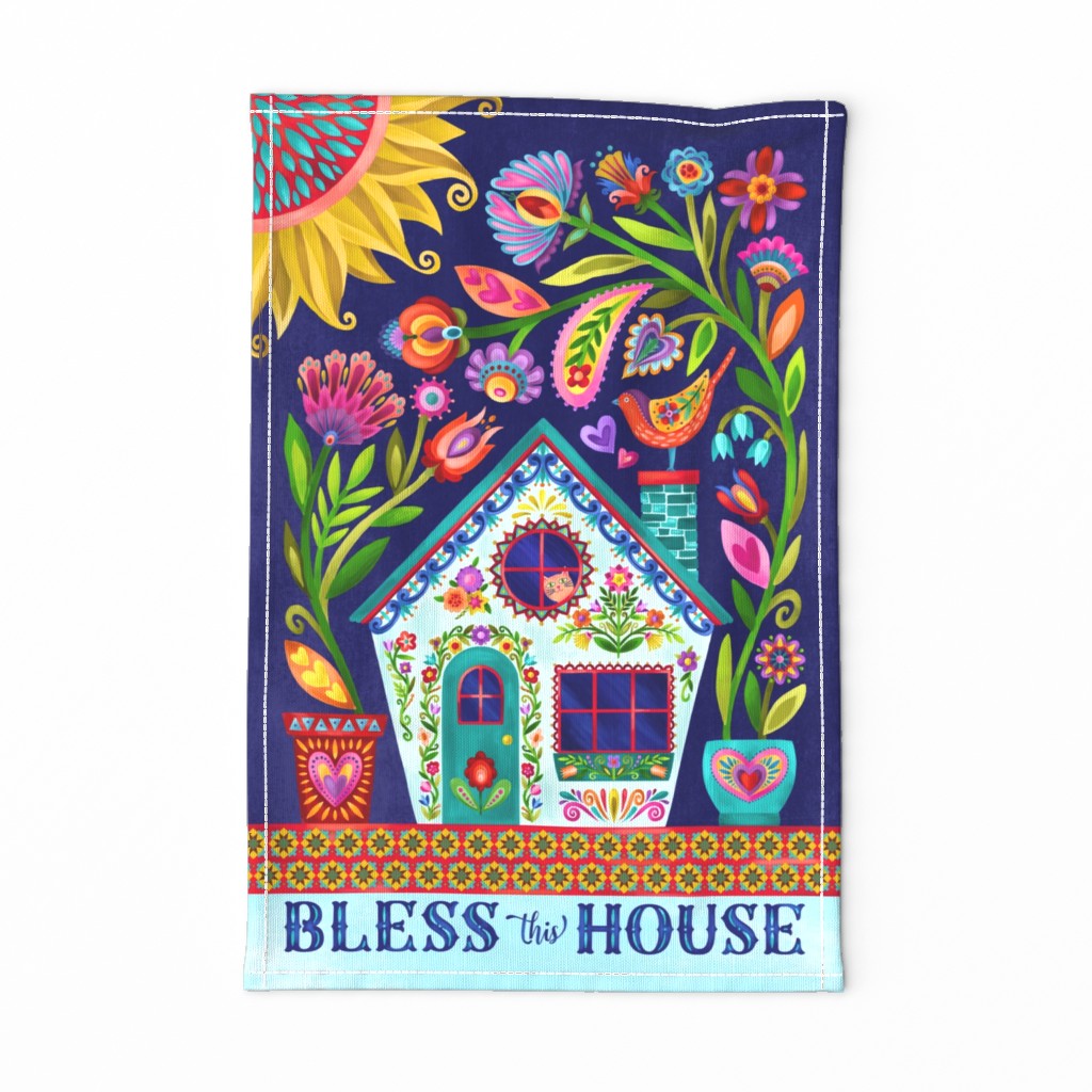 bless this house tea towel