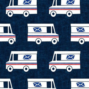 Mail Trucks - navy - LAD19