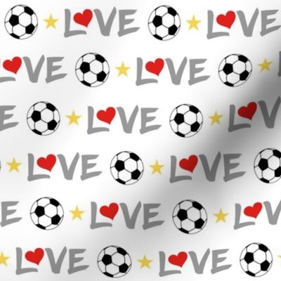 Love Soccer in Gray