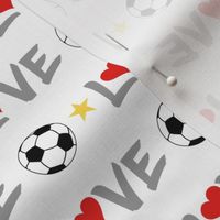 Love Soccer in Gray