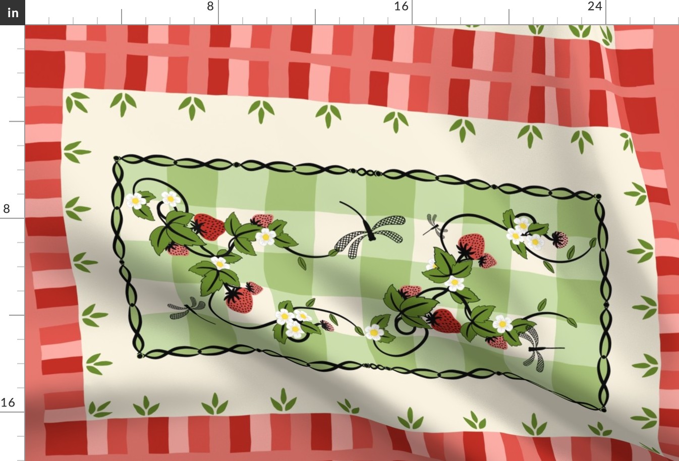 Strawberry Patch Tea Towel