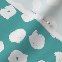 ink spots // turquoise dots kids baby nursery aqua turquoise dots