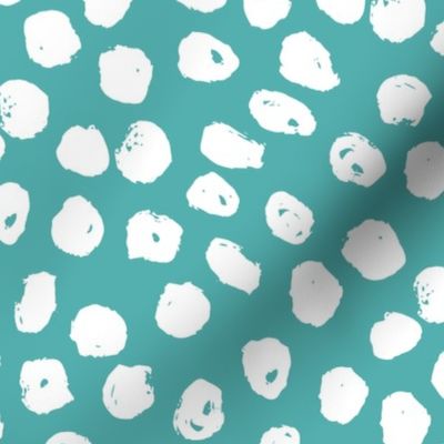 ink spots // turquoise dots kids baby nursery aqua turquoise dots