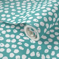 ink spots // turquoise dots kids baby nursery aqua turquoise dots