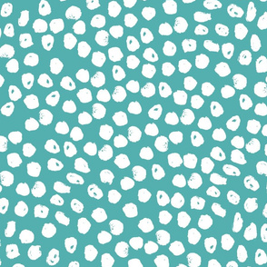 ink spots // turquoise dots kids baby nursery aqua turquoise dots