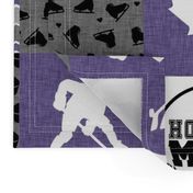 Hockey Mom//Purple - Wholecloth Cheater Quilt