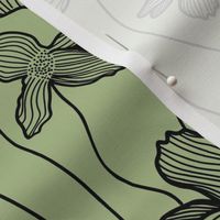 Floral Lines - Green