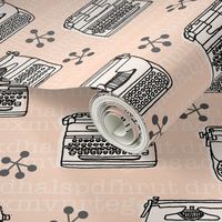 Typewriter // vintage blush and cream vintage homewares