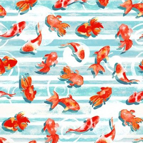 Watercolor Goldfish (Medium Version) 