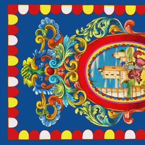 Folk Art of Sicily (Italy) blue 