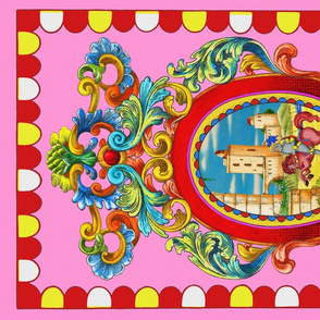 Folk Art of Sicily (Italy) pink 