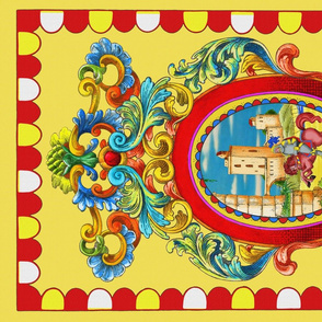 Folk Art of Sicily (Italy)yellow 